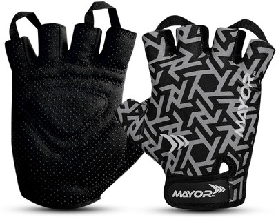 MAYOR Venus Gym Gloves Gym & Fitness Gloves(Grey/Black)