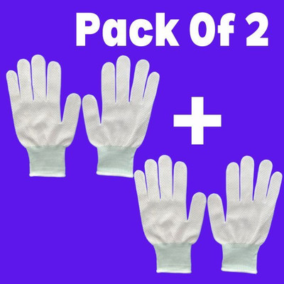 SVS Anti-skip Tennis (Pack of 2) Batting Gloves(White)