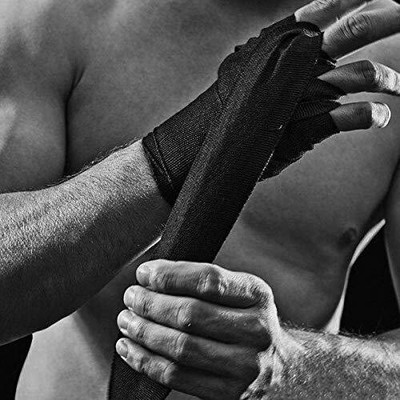 zaysoo Boxing Hand Tape Red Boxing Hand Wrap Boxing Gloves(Black)