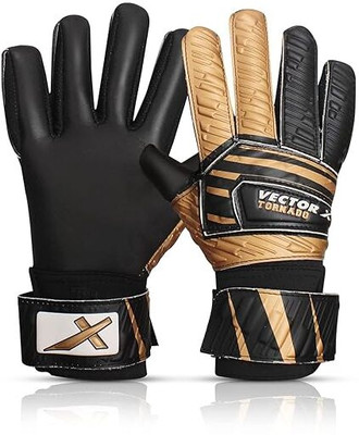 VECTOR X Torando Goalkeeping Gloves Goalkeeping Gloves(Black, Gold)
