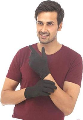 LP London paree Men & Women Cotton Hand Half Gloves for Sun Protection from Pollution Driving Gloves(Black)