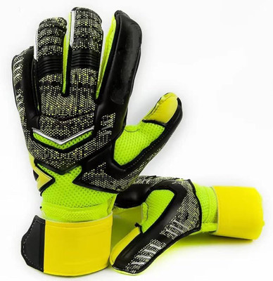 FUTABA Football Goalkeeper Gloves with Flexible Finger Guard with Grip - Green - Size 9 Goalkeeping Gloves(Green)