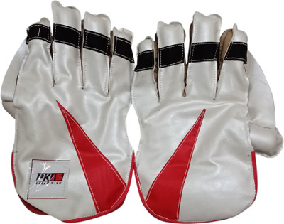 Garg Enterprises Cricket Keeping Gloves with Ball And Inner Wicket Keeping Gloves(White)