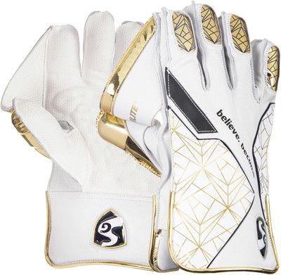 SG Hilite- Mens (17+)-2022/23 Wicket Keeping Gloves(White, Gold)