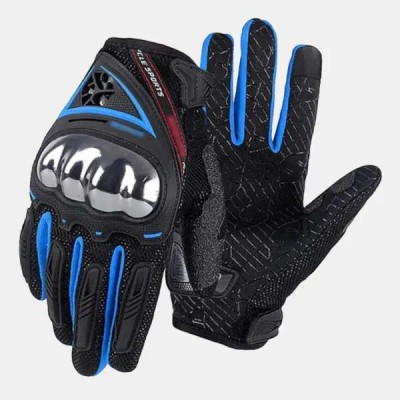 PGX Auto Accessories Scoyco MC 44 Riding Gloves for Men || Touchscreen,Washable & Breathable Riding Gloves(Blue)