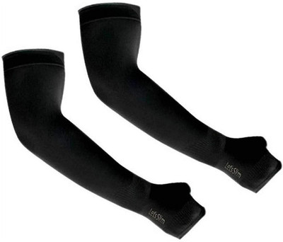HOUSE OF COMMON Sun protection cotton arm sleeve Unisex summer, Winter arm protective Sports Driving Gloves(Black)