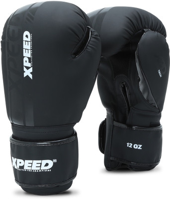 XpeeD Matt PU Boxing Gloves || Training Gloves || Bag Gloves-4oz (Pair of 1) Boxing Gloves(Black)