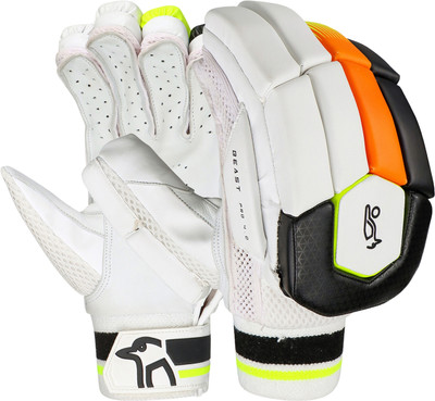 KOOKABURRA Beast Pro 4.0 Left Hand Batting Gloves-Youth Batting Gloves(White/Black/Orange/Green)