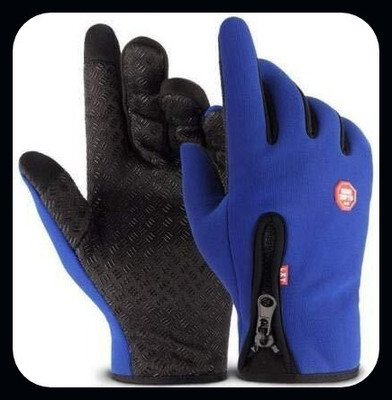 JAI SHRI Winter Gloves Nonslip Thermal Gloves for Outdoor Running Sports Motorcycle_ Riding Gloves(Blue)