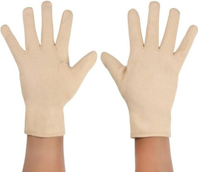 Shopeleven Premium Cotton Inner Cricket Gloves for Men, Soft & Breathable Batting Gloves(Beige)