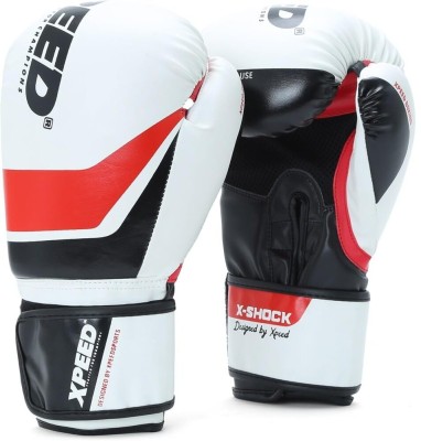 XpeeD Boxing Gloves, XP2473 X-Shock Sparring Gloves for Boxing, MMA Men & Women 12 Oz Boxing Gloves(Red, White)