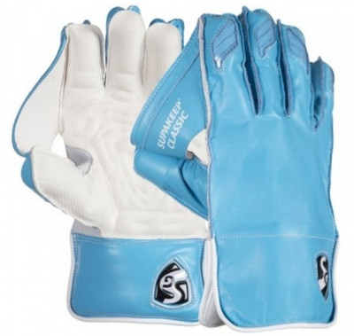 SG Superkeep Classic-Mens (17+) Cricket Wicket Keeping Gloves(Blue)
