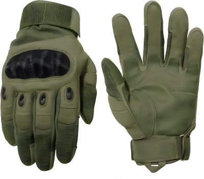 PSF SPORTS Full Finger Military Army Tactical Riding Gloves(Olive Green)