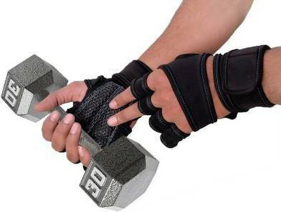 HOC Weight Lifting Gloves with Wrist Support | Gym Gloves for Men Women Gym & Fitness Gloves(Black)