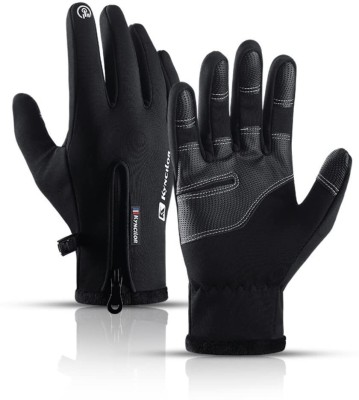 PROBEROS Winter Gloves For Men,Riding Gloves Finger Gloves,Gloves for Men Winter Warm Riding Gloves(Black)