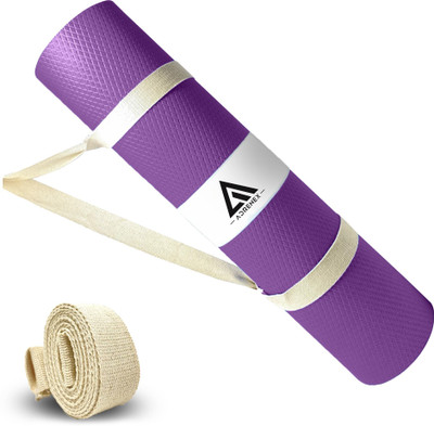 Adrenex Yoga Mat 6mm | Exercise Mat for Gym/Home Workout Fitness | EVA Anti-Skid Material Purple 6 mm Yoga Mat