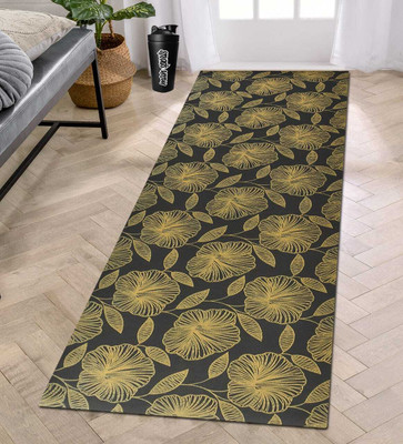EXOTICE Mehndi Printed Rubber Yoga Mat 4MM Thickness 4 mm Yoga Mat