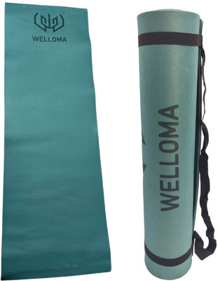 WELLOMA Yoga Mat with Carrying Strap | 4MM 4 mm Yoga Mat