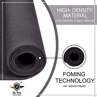 Be Win YOGA MAT FOR YOGA PRACTICE 10MM THICKNESS AND SIZE 24*72INCH BLACK -1, 10 mm Yoga Mat