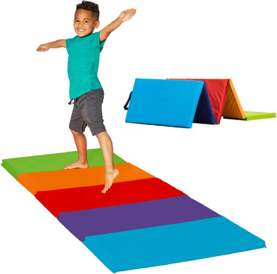 IRIS Foldable Tumbling Mat, Lightweight, Portable With Carrying Handle For Kids Multicolor 25 mm Yoga Mat