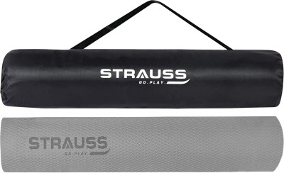 Strauss Anti Skid EVA Yoga Mat with Carry Bag Grey 6 mm Yoga Mat