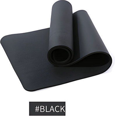 KAVYARA 4mm Yoga Mat 6x4 ft – Non-Slip, Eco-Friendly, Extra Thick Exercise Mat for Home Black 4 mm Yoga Mat