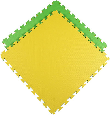 jumprfit EVA Interlocking Gym/Home Floor Mats Exercise Yoga,Floor Tiles,20mm 2pc 1*1 mtr. Yellow 20 mm Exercise & Gym Mat