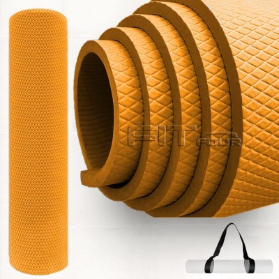 ToyZenX Yoga Mat For Home/Outdoor Workout/Yoga Aasan, Meditation & Fitness.(5MM) Yellow 5 mm Yoga Mat