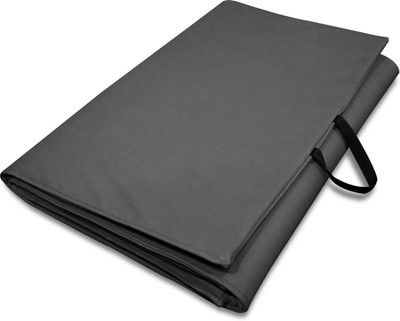 Olivio PVC Leather Yoga Mat, 10MM Thick Yoga Mat and Exercise Mat with Carrying Strap Grey 10 mm Yoga Mat