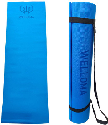 WELLOMA Yoga Mat with Carrying Strap Eco-Friendly 4 mm Yoga Mat