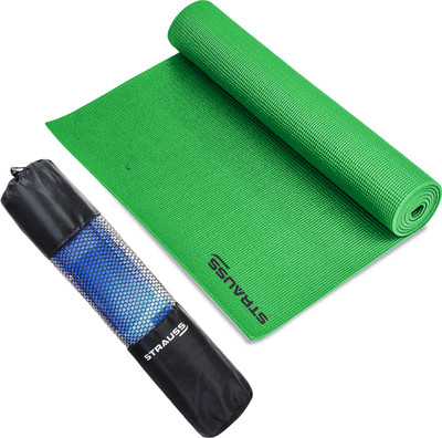 Strauss Anti Skid Solid Pvc Yoga Mat With Carry Bag | Exercise Mat, (Green) Green 8 mm Yoga Mat deal from flipkart Strauss Anti Skid Solid Pvc Yoga Mat With Carry Bag | Exercise Mat, (Green) Green 8 mm Yoga Mat deal from flipkart