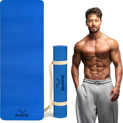 SLOVIC Non-Slip Yoga Mat-Perfect Grip for All Levels Thickness 4mm | Blue 4 mm Yoga Mat