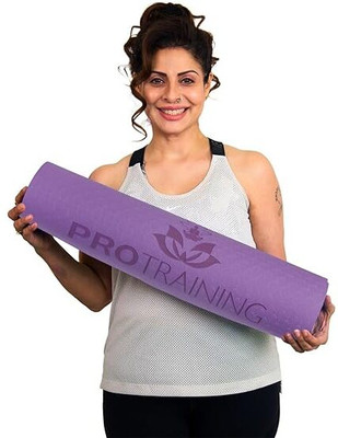PROTRAINING Super Soft, Anti-Slip Comfortable Design Purple 6 mm Yoga Mat