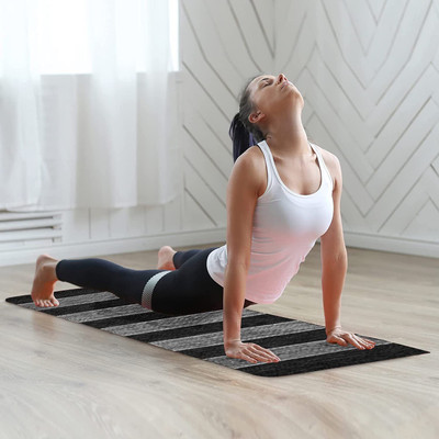 JAITVIK Multiuse Cotton Mat Black, Grey 5 mm Yoga Mat