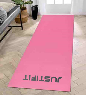 JUSTIFIT Lightweight Anti-Slip Soft EVA Mat with Carry Bag for Women & Men Gym & Exercise Pink 4 mm Yoga Mat