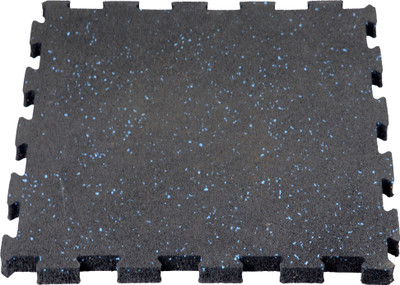 KOBO 20 mm EPDM Rubber Interlocking Tiles Commercial Quality, Gym Flooring (IMPORTED) Black 20 mm Exercise & Gym Mat