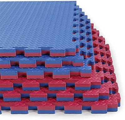 jumprfit Gym mats Interlocking Tiles Floor Mats gym Equipment karate mat 15mm 2pc 1*1 mtr Red 15 mm Exercise & Gym Mat
