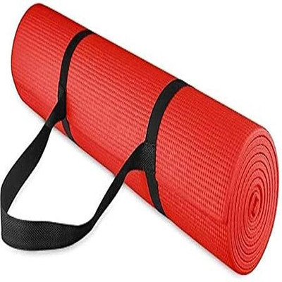 En ligne Yoga mat for Women and Workout Fitness Pilates and Meditation, DARK GREEN Red 6MM mm Exercise & Gym Mat