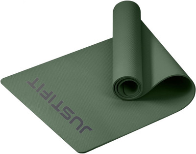JUSTIFIT EVA Anti Slip Home Gym Exercise Workout Fitness for Men Women Kids Green 4 mm Yoga Mat