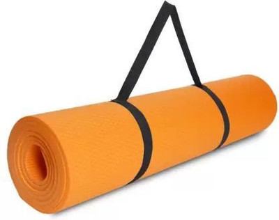 Taido EVA Material, Anti-Skid & Slip with Carry Starp for men & Women Orange 4 mm Yoga Mat