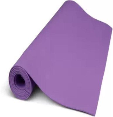 DOZIAZ Economic Exercise & Yoga Mat (4mm Thick) | Ultralight, Soft PVC, Anti-Slip Purple 4 mm Yoga Mat