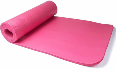 IRIS Fitness Nonslip Exercise Yoga Mat, NBR Multi-Purpose Mat for Fitness, Pink 10mm mm Yoga Mat