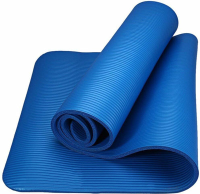 IRIS Fitness Yoga Mat High Density Mat for Pilates , Fitness & Workout Blue 10 mm Yoga Mat