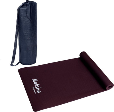 Indismart Moksha Dual Yoga Mat For Women & Men With Cover Bag And Cotton Bag, TPE Material 6 mm Yoga Mat