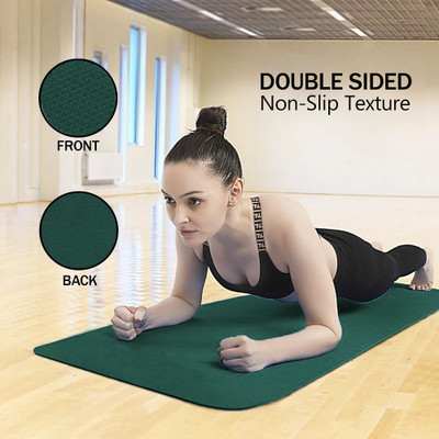 CRSMAT 4mm Premium EVA Yoga Mat, Anti Skid, Home Gym Exercise & Workout for Men & Women Green 4 mm Yoga Mat