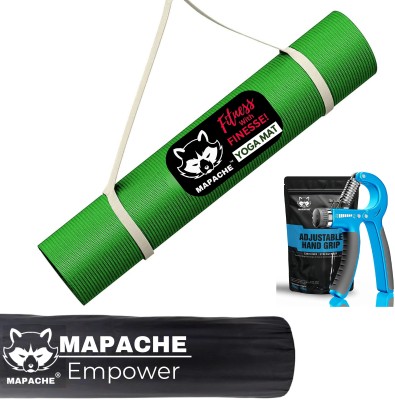 MAPACHE 5mm Eva Yoga mat with empower yoga bag and 10-40kgs hand gripper Multicolor 4 mm Yoga Mat