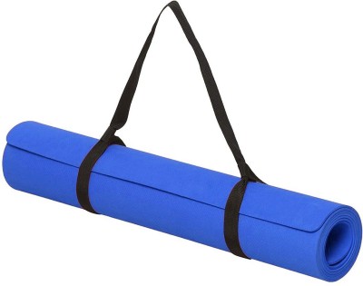 SPOKOFIT EVA Non-Slip Yoga Mat with Convenient Strap – Perfect for Yoga,Pilates,Exercises Blue 4 mm Yoga Mat