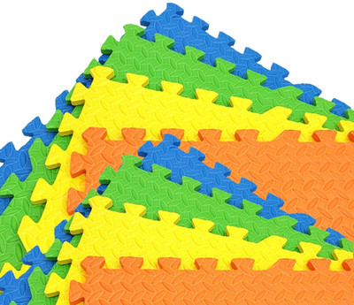 jumprfit Rubber Baby Play Mat(Multicolor, Medium, Pack of 4)