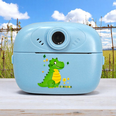 Uphaar by OMG 2025 Cute Dinosaur Print Kids Camera with Instant B&W Printing Sports and Action Camera(Blue, 20 MP)