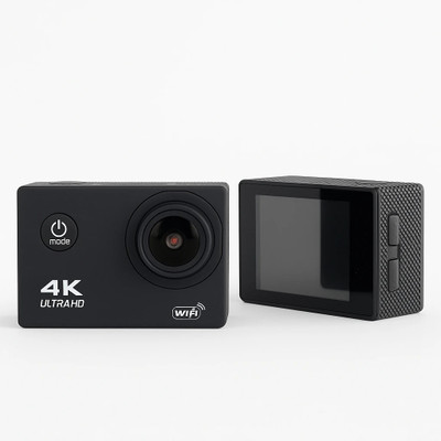QuackQuack Traders 4K WiFi ACTION CAMERA UltraCam Pro – Waterproof | Wide-Angle | 16MP | 4K Video Sports and Action Camera(Black, 16 MP)